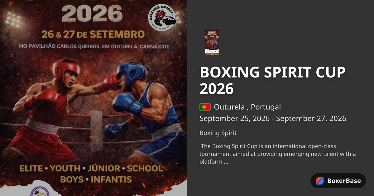 BOXING SPIRIT CUP 2026 | Outurela , Portugal | BoxerBase