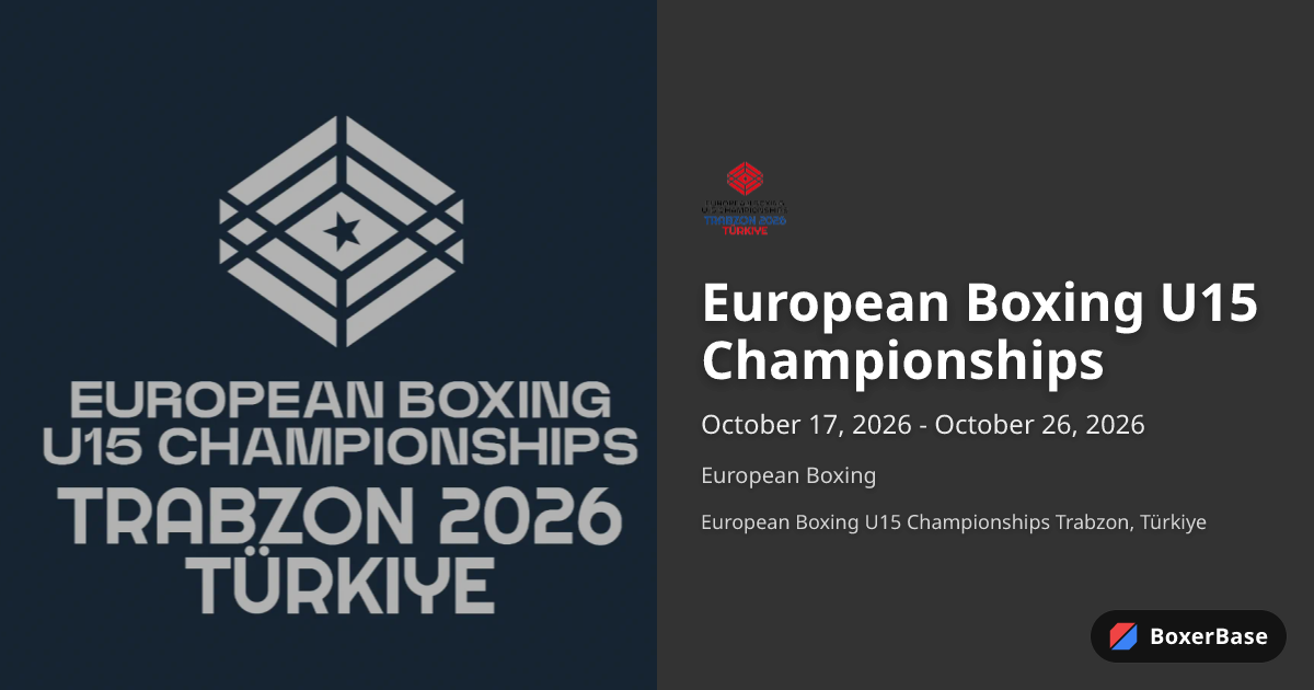 Auras Ioan Rusu Cantar vs Edward Ward results at European Boxing U15 ...