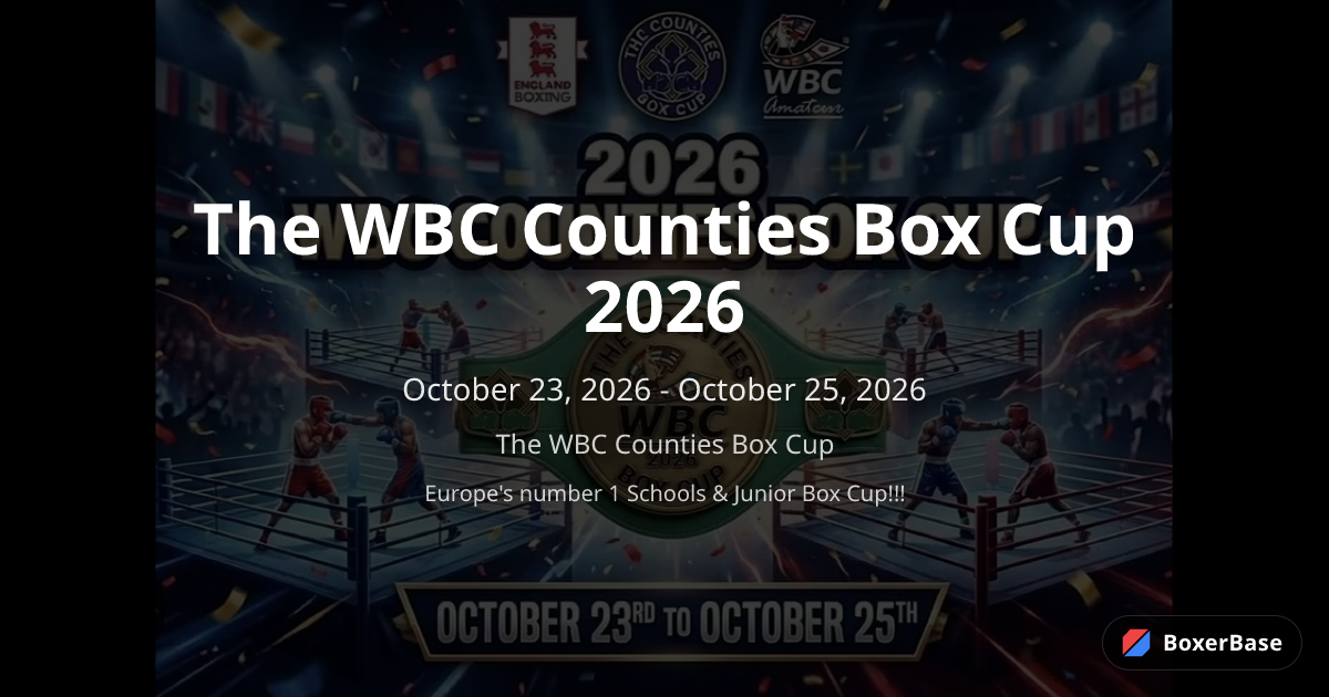 John Ross Donovan - The WBC Counties Box Cup 2026