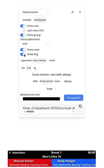 Overlay configurator with name cards